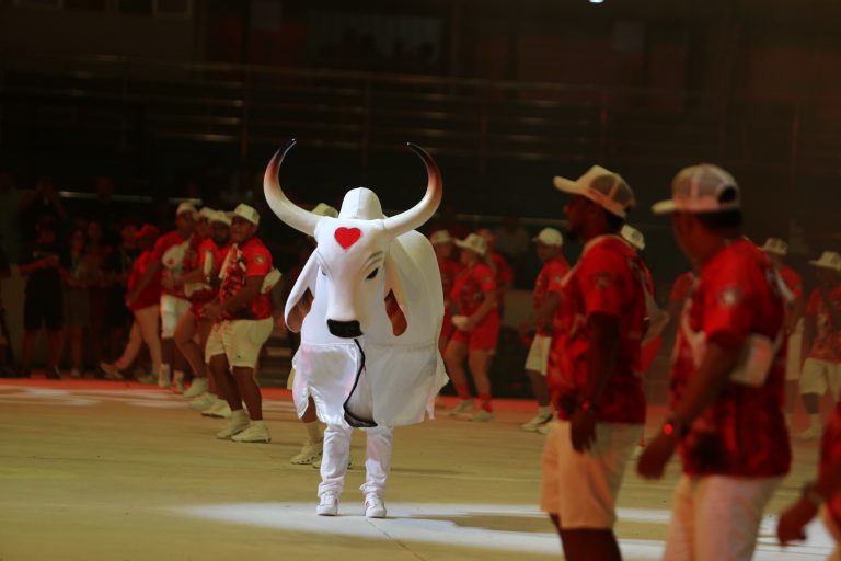 Festival de Parintins 2025: Boi Garantido promove explosão de alegria e torcida lota os dois lados em ensaio técnico no Bumbódromo
