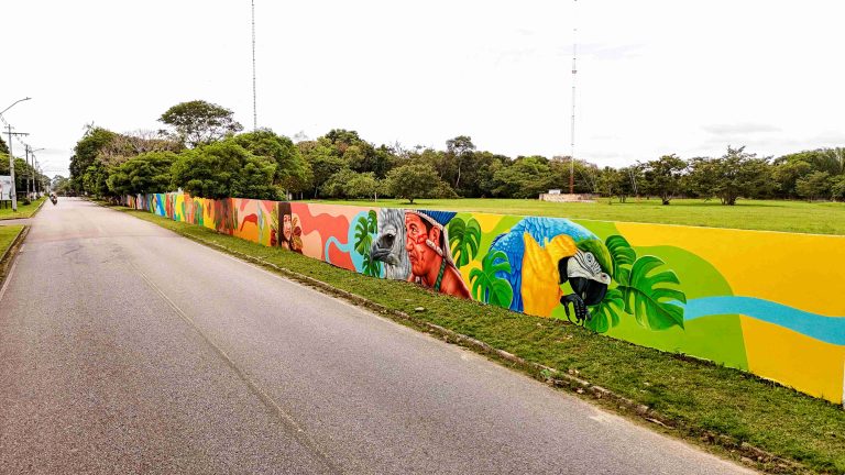 Festival de Parintins 2025: Pinturas do projeto Galeria Cidade Aberta chegam à fase final