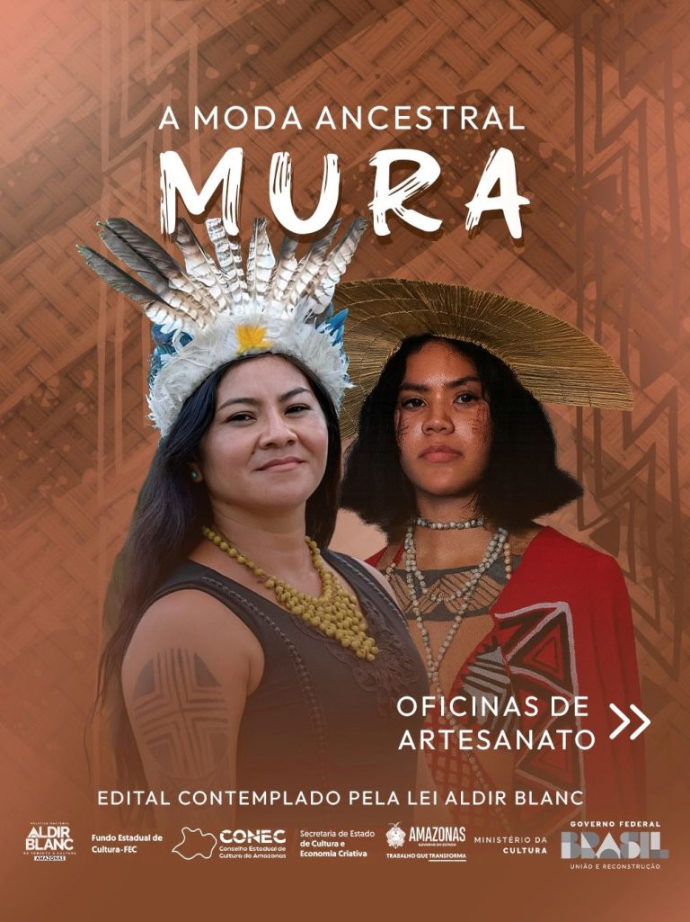 ‘A Moda Ancestral Mura’: projeto oferece oficinas gratuitas de artesanato e grafismo indígena em Manaus